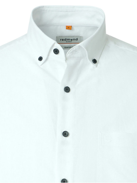 REDMOND Regular Fit Overhemd Wit Button-Down Fein Oxford - Weergave 1