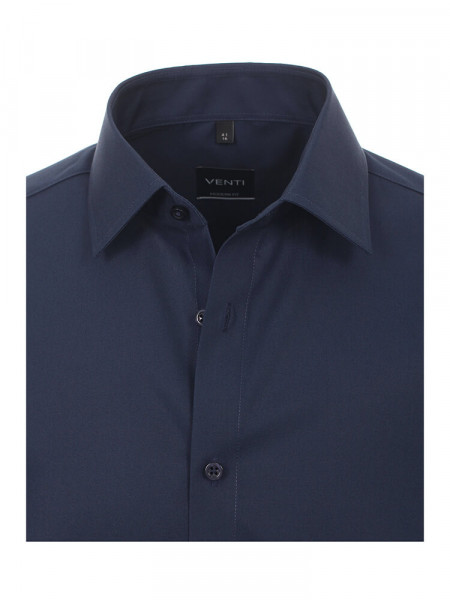VENTI Regular Fit Overhemd Marine Kent Popeline - Weergave 1