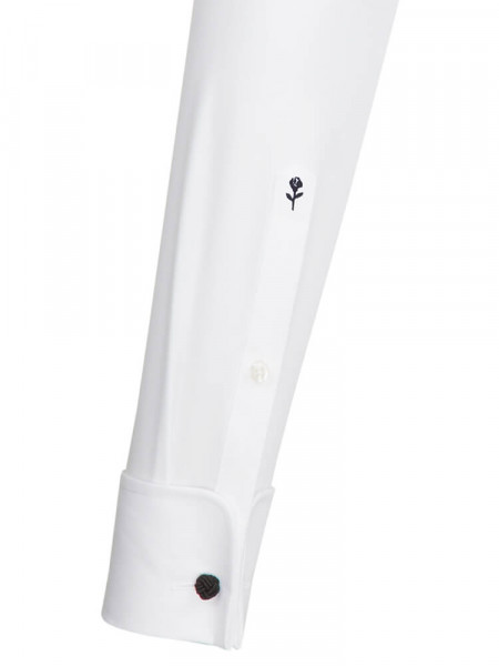 SEIDENSTICKER Tailored Fit Overhemd Wit Kläppchen Popeline - Weergave 1