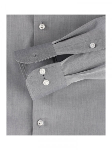 CASAMODA Comfort Fit Overhemd Lichtgrijs Kent Popeline - Weergave 2