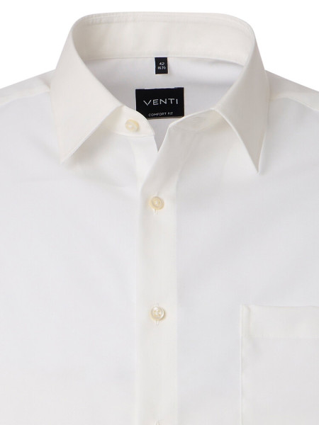 VENTI Comfort Fit Overhemd Lichtbeige Kent Popeline - Weergave 1