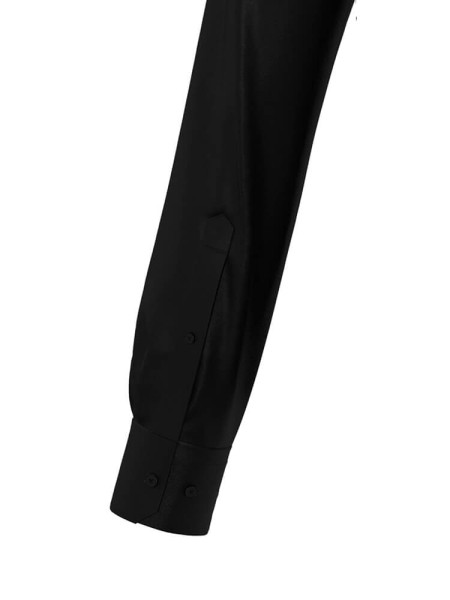 SEIDENSTICKER Tailored Fit Overhemd Zwart New Kent Satin  - Weergave 3