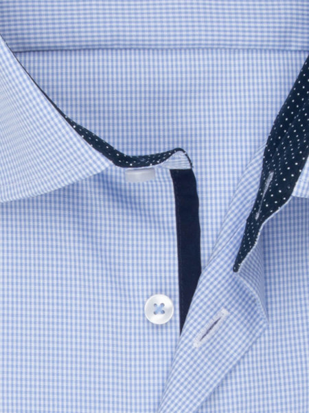 SEIDENSTICKER Slim Fit Overhemd Medium blauw Business Kent Popeline - Weergave 2