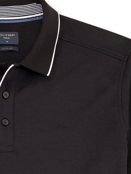 OLYMP Polo Zwart Extrafeine Qualität