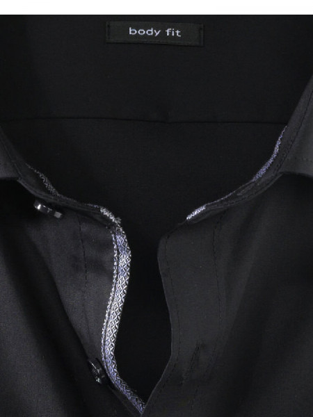 OLYMP Slim Fit Overhemd Zwart Royal Kent Uni Stretch - Weergave 1