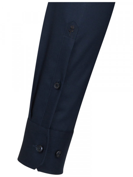 SEIDENSTICKER Tailored Fit Overhemd Marine Business Kent Popeline - Weergave 1