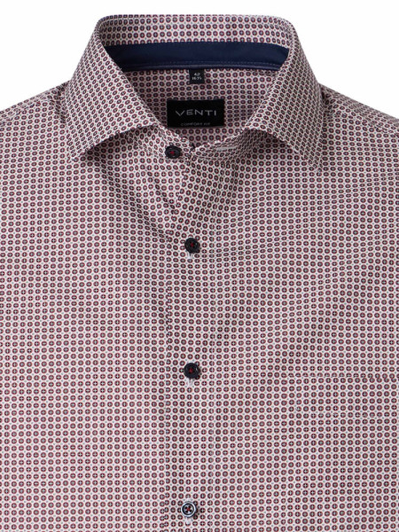VENTI Comfort Fit Overhemd Red Kent Popeline - Weergave 1