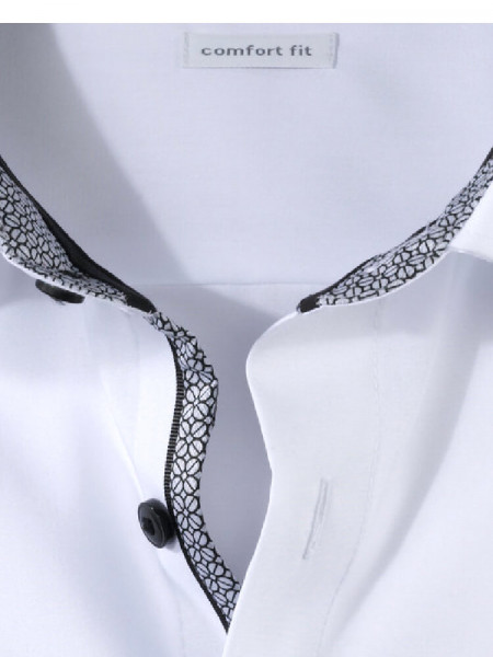 OLYMP Comfort Fit Overhemd Wit New Kent Popeline - Weergave 1