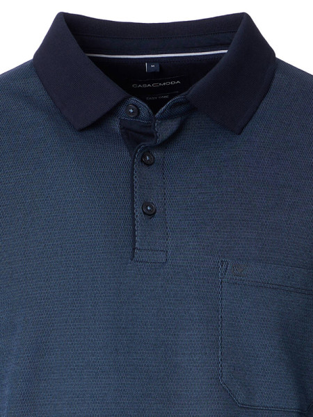 CASAMODA Polo Donkerblauw Piqué - Weergave 1