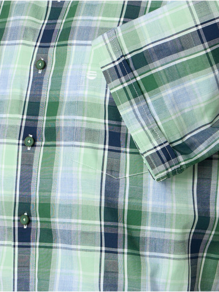 REDMOND Comfort Fit Overhemd Groen Button-Down Hyperflex Dobby - Weergave 2