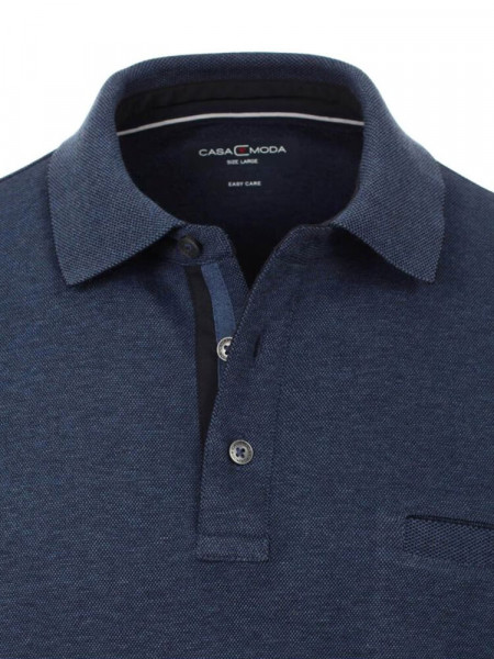 CASAMODA Polo Medium blauw Piqué - Weergave 1