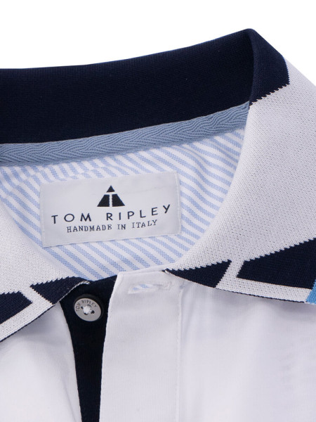 TOM RIPLEY Polo Wit Extrafeine Qualität - Weergave 2