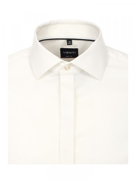 VENTI Slim Fit Overhemd Lichtbeige Kent Popeline - Weergave 1