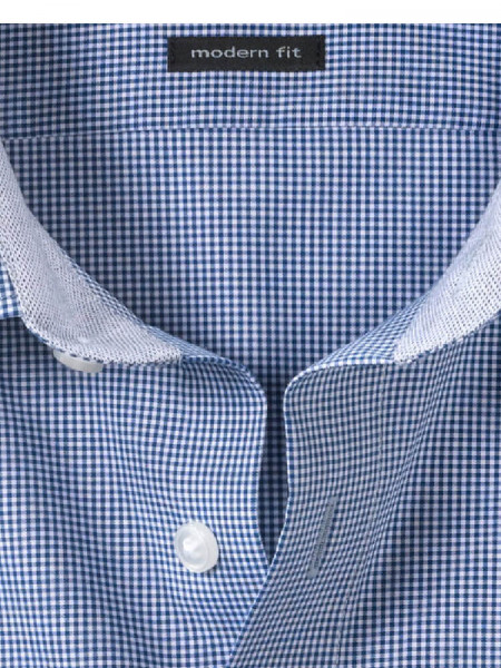 OLYMP Regular Fit Overhemd Medium blauw New Kent Popeline - Weergave 1