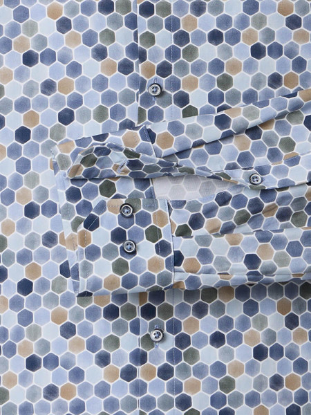 VENTI Regular Fit Overhemd Lichtblauw Kent Popeline - Weergave 2