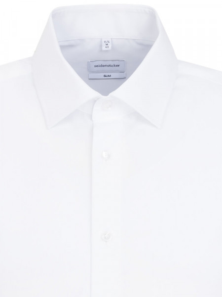 SEIDENSTICKER Slim Fit Overhemd Wit Business Kent Popeline - Weergave 2