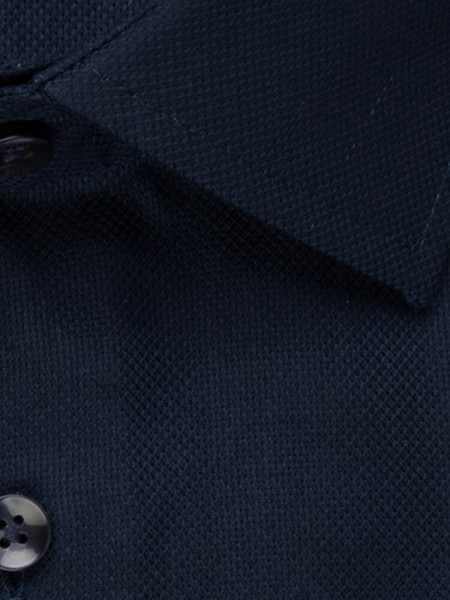 SEIDENSTICKER Slim Fit Overhemd Donkerblauw Business Kent Struktur - Weergave 3