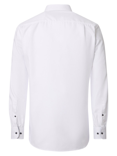 VENTI Comfort Fit Overhemd Wit Button-Down Struktur