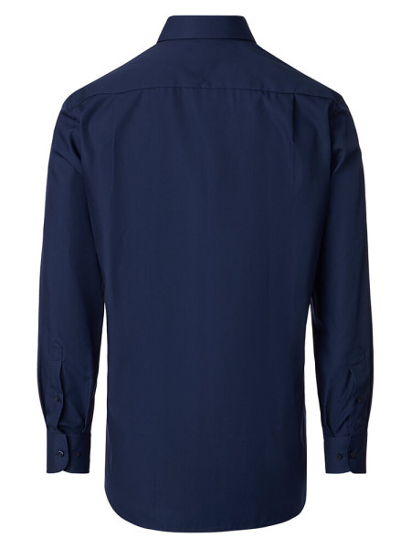 VENTI Comfort Fit Overhemd Donkerblauw Kent Popeline