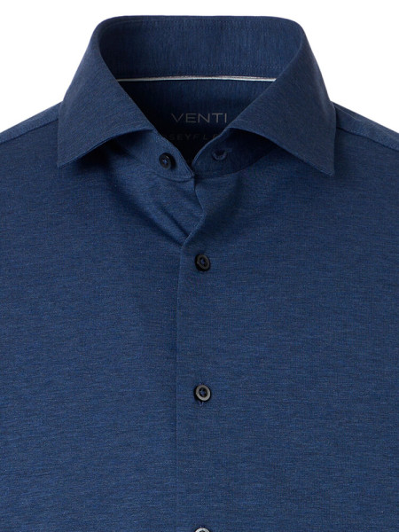 VENTI Comfort Fit Overhemd Medium blauw Kent Jersey - Weergave 1