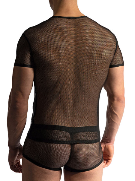 MANSTORE Regular Fit Zwart Microfaser