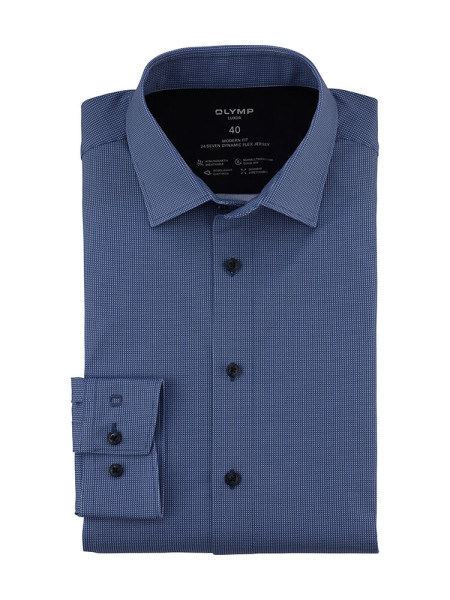 OLYMP Luxor 24/Seven modern fit jersey overhemd