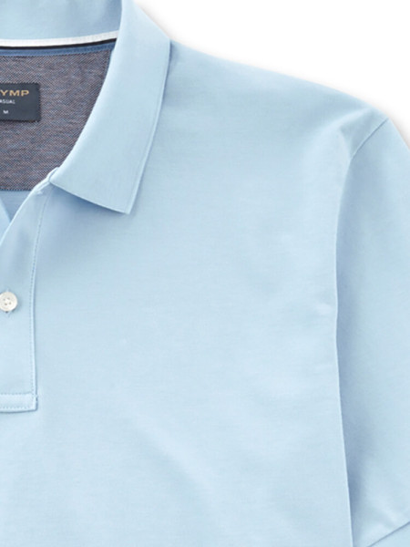 OLYMP Polo Lichtblauw Piqué