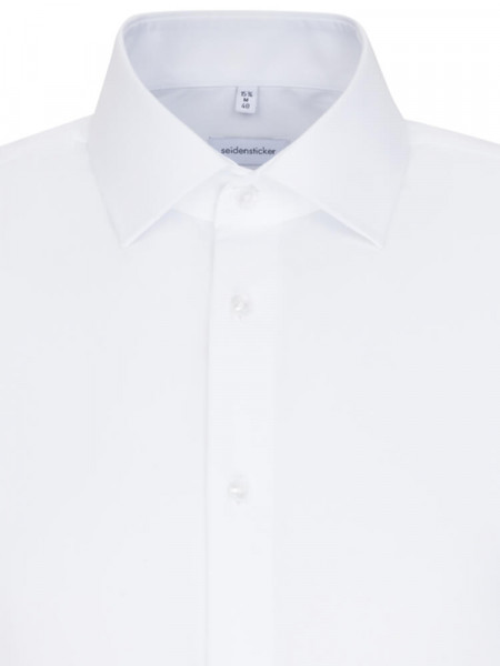 SEIDENSTICKER Slim Fit Overhemd Wit Business Kent Popeline - Weergave 2