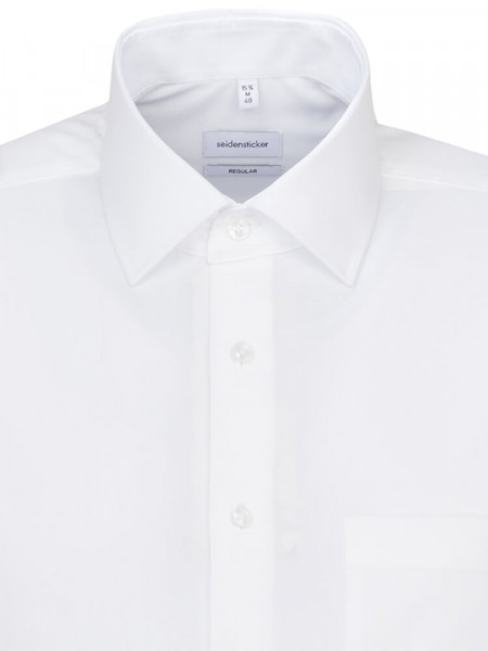 SEIDENSTICKER Regular Fit Overhemd Wit Business Kent Popeline - Weergave 2