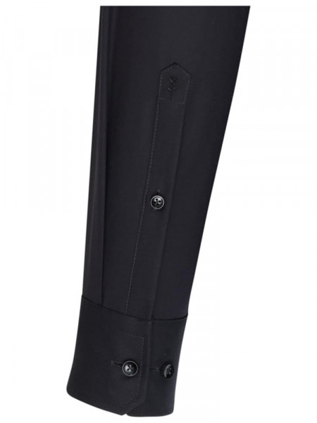 SEIDENSTICKER Slim Fit Overhemd Zwart Business Kent Popeline - Weergave 1