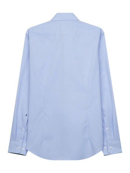 SEIDENSTICKER Slim Fit Overhemd Medium blauw Business Kent Popeline