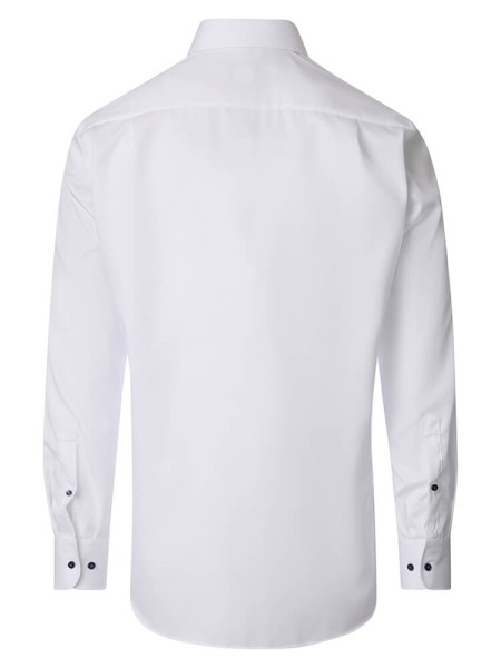 VENTI Comfort Fit Overhemd Wit Kent Struktur