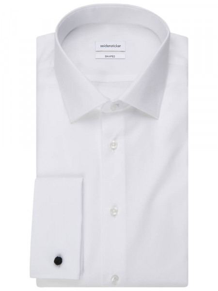 SEIDENSTICKER Tailored Fit Overhemd Wit Business Kent Popeline - Weergave 4