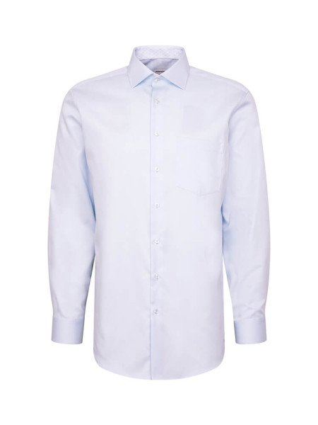 SEIDENSTICKER Regular Fit Overhemd Lichtblauw New Kent Struktur